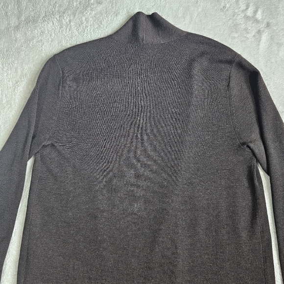 Eileen Fisher Merino Wool Long Open Front Cardigan Charcoal S - Picture 11 of 15